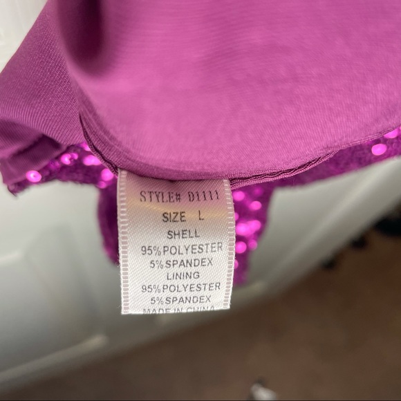 Fuchsia Pink Sequin Dress - Picture 7 of 9